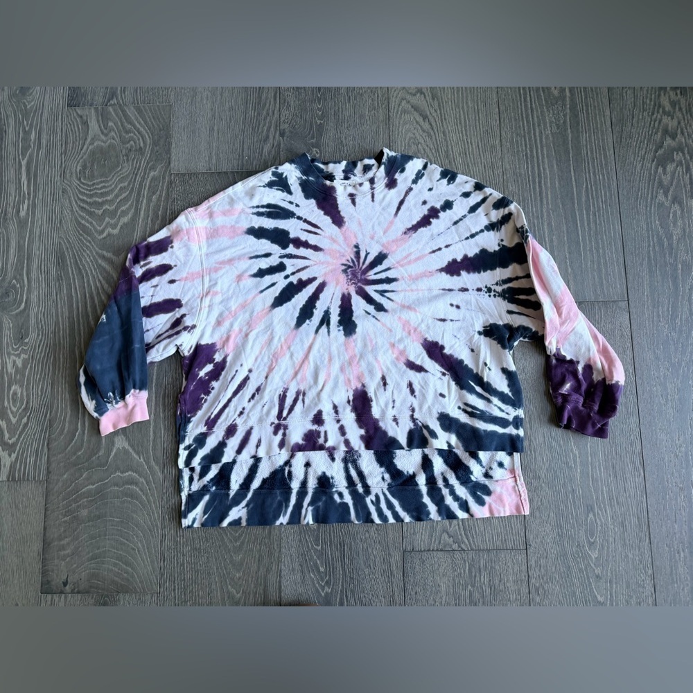 Electric & Rose Neil Wave Tie Dye Sweatshirt Size Medium